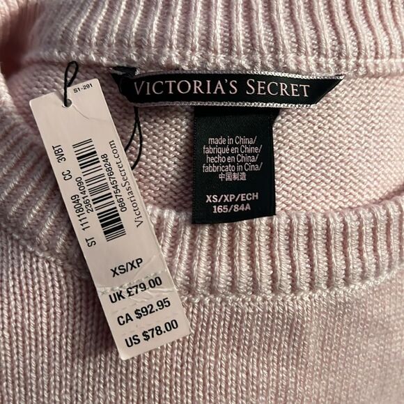 Victoria’s Secret Crewneck Love print Gorgeous long sleeve Sweater Pink XSmall - Picture 6 of 6